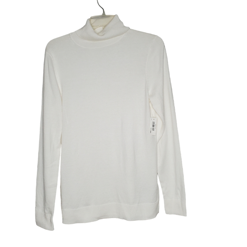 Amazon Essentials Womens Turtle Neck Long Sleeve Top Ivory Size M